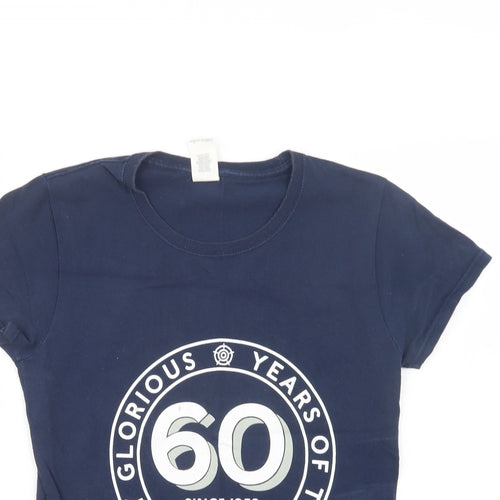 Gildan Womens Blue  Cotton Basic T-Shirt Size S Crew Neck - TOG 24