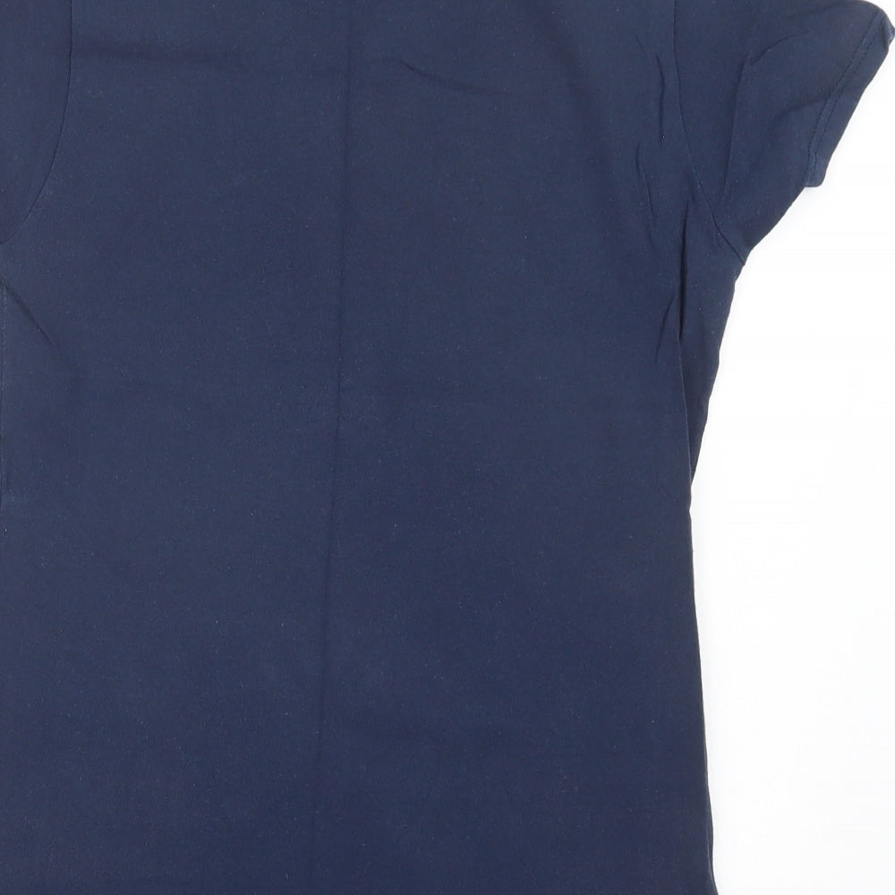 Gildan Womens Blue  Cotton Basic T-Shirt Size S Crew Neck - TOG 24