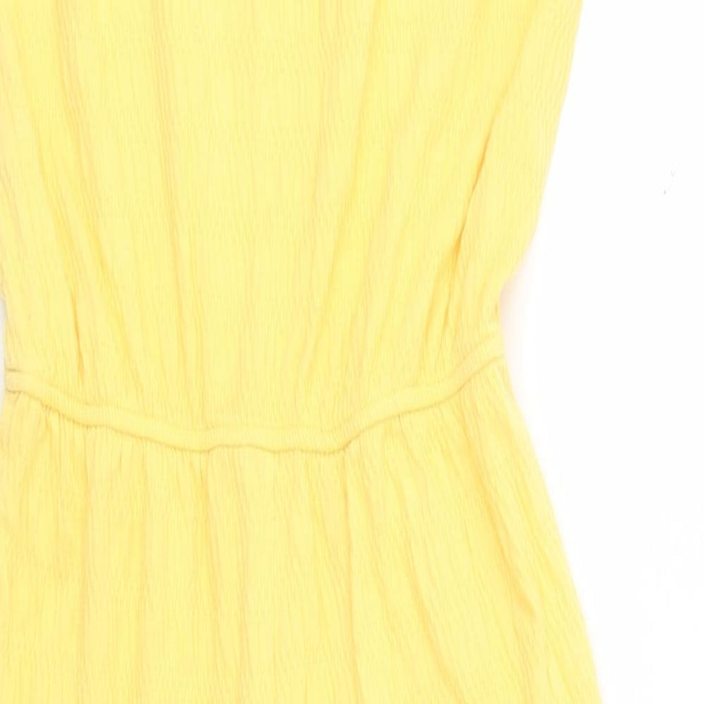 Primark Girls Yellow  Cotton Jumpsuit One-Piece Size 11-12 Years  Pullover