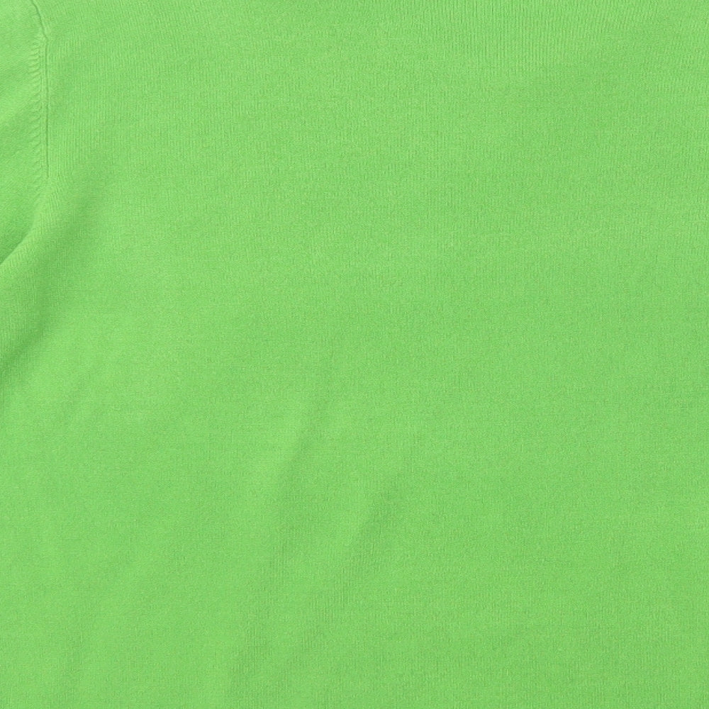 Marks and Spencer Mens Green V-Neck  Acrylic Pullover Jumper Size L