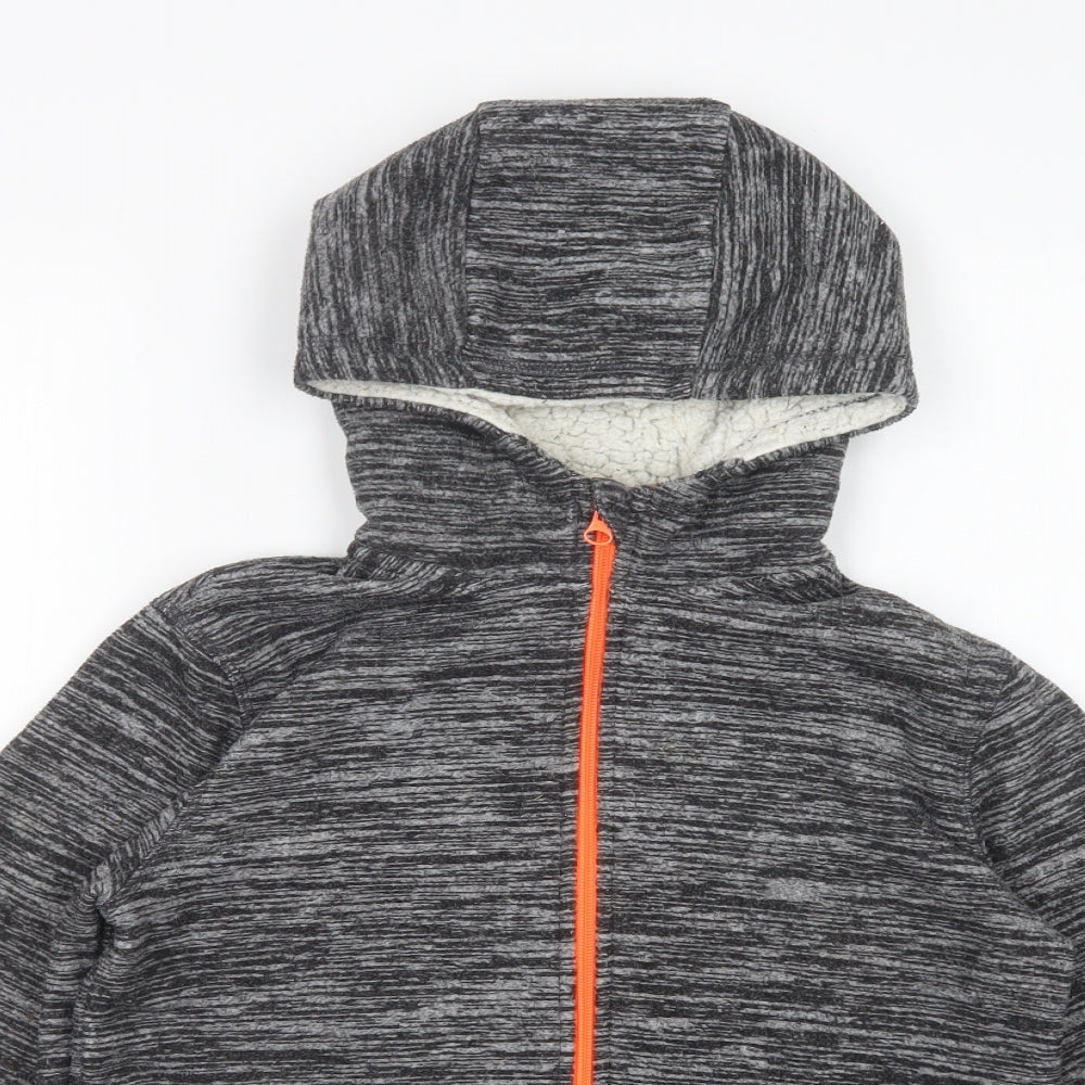 Dunnes Stores Girls Grey  Polyester Full Zip Hoodie Size 10-11 Years  Zip