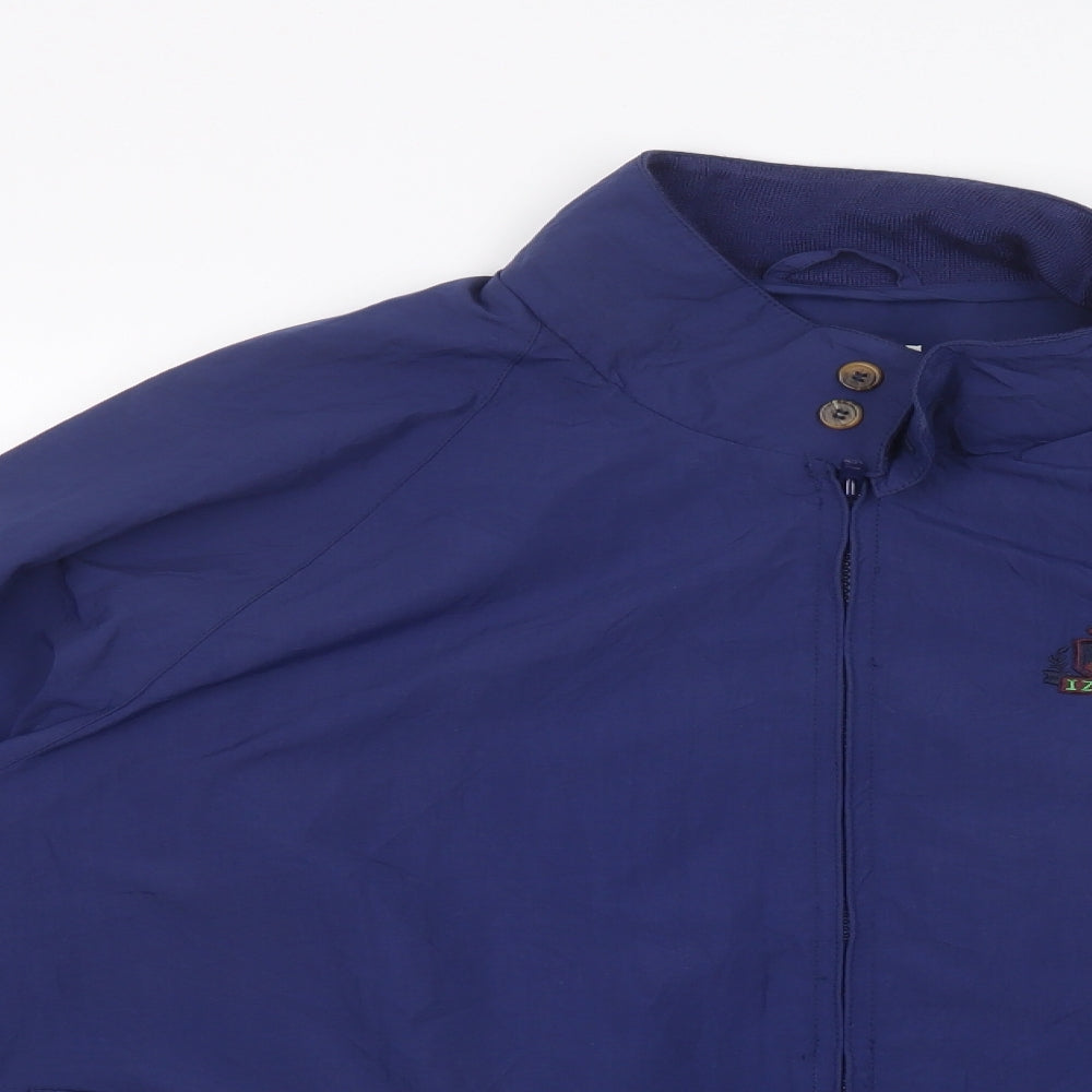 IZOD Mens Blue   Bomber Jacket Jacket Size L  Zip