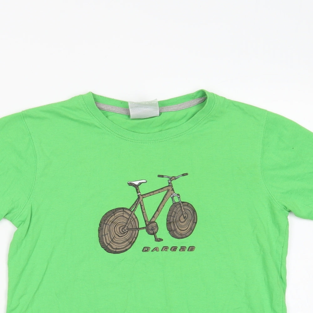 Regatta Boys Green  Cotton Pullover T-Shirt Size 14-15 Years Crew Neck Pullover - Bike