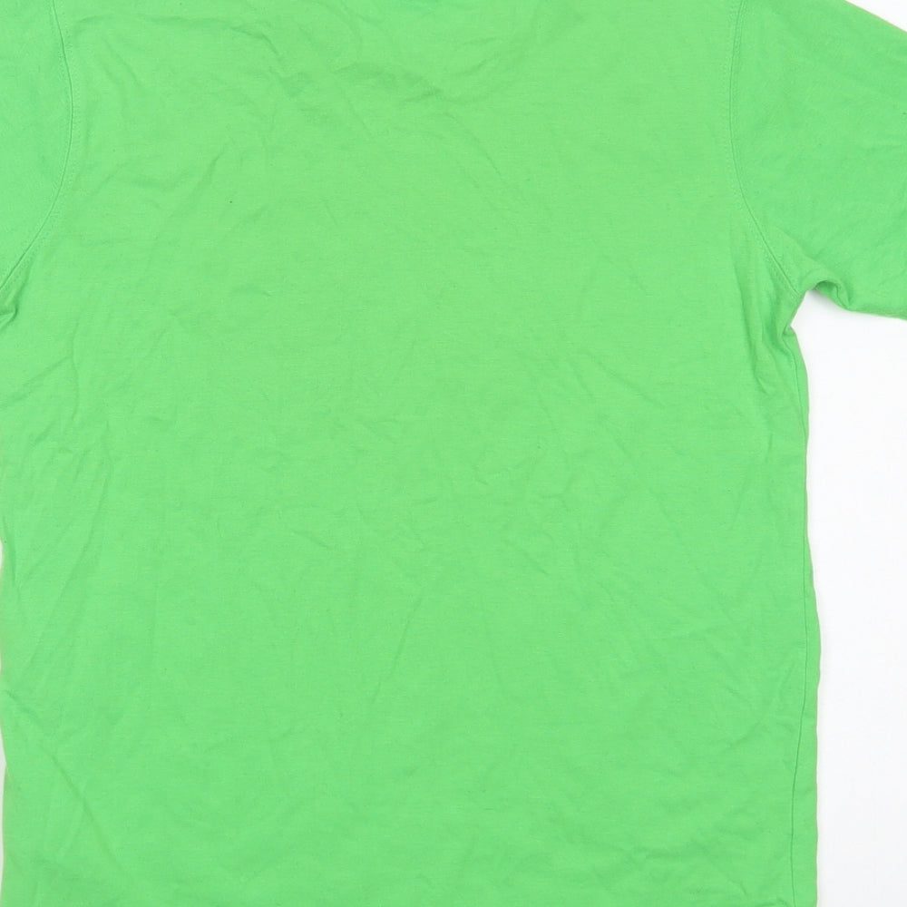 Regatta Boys Green  Cotton Pullover T-Shirt Size 14-15 Years Crew Neck Pullover - Bike