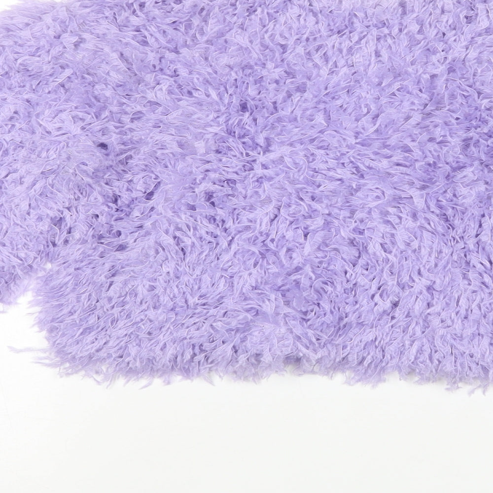 Zara Womens Purple  Polyester Cropped Blouse Size S Crew Neck