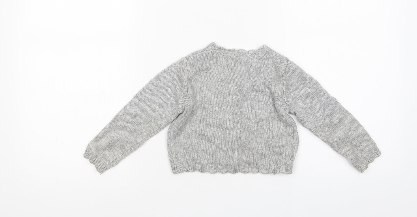 NEXT Baby Grey  Nylon Cardigan Jumper Size 18-24 Months  Button