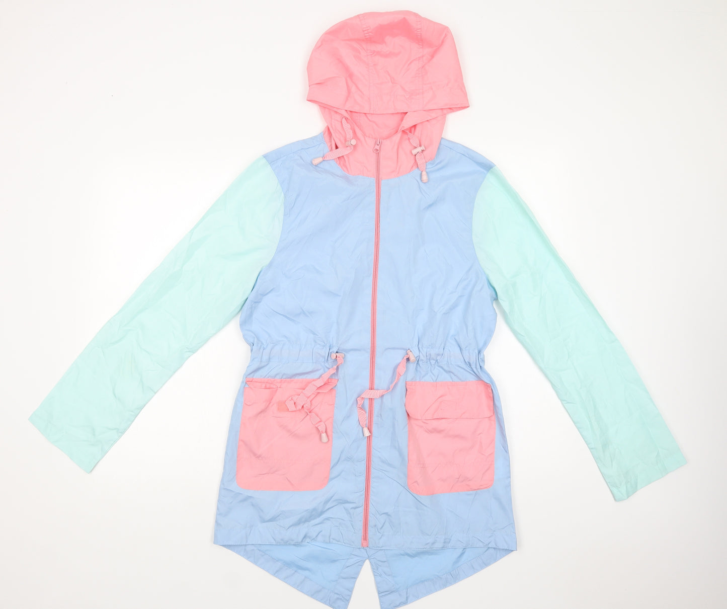 Brave Soul Womens Multicoloured   Rain Coat Jacket Size S  Zip