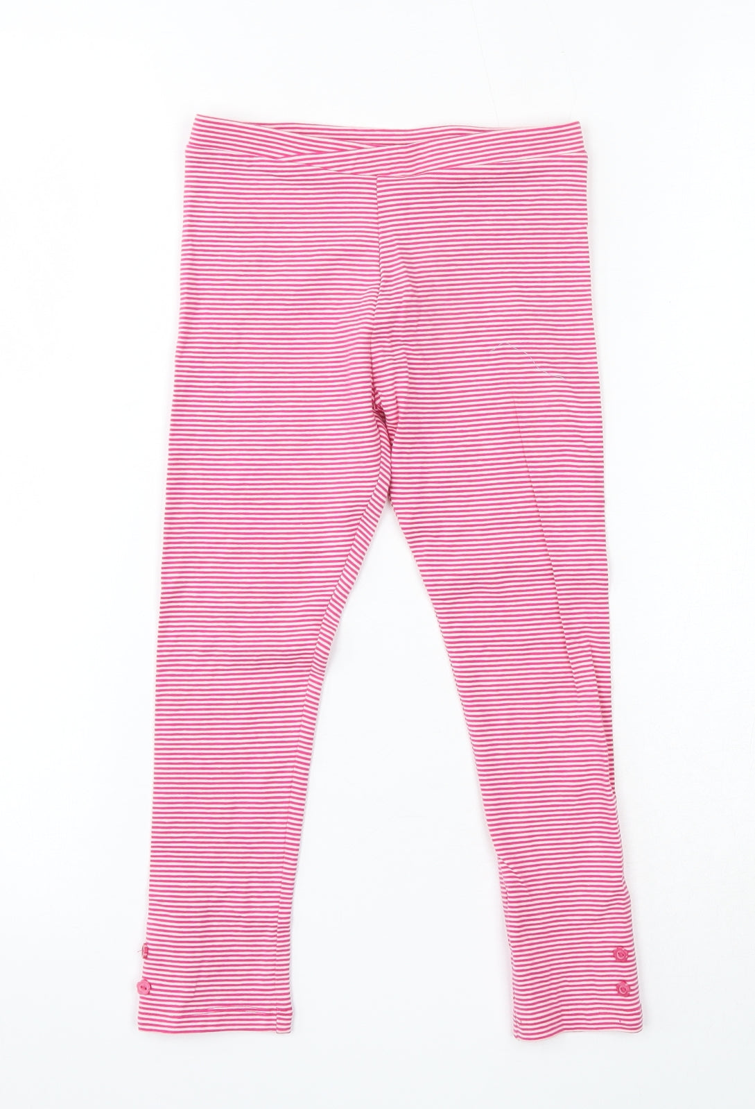 Mini Club Girls Pink Striped Cotton Jogger Trousers Size 5-6 Years  Regular  - Leggings