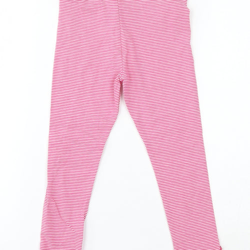 Mini Club Girls Pink Striped Cotton Jogger Trousers Size 5-6 Years  Regular  - Leggings