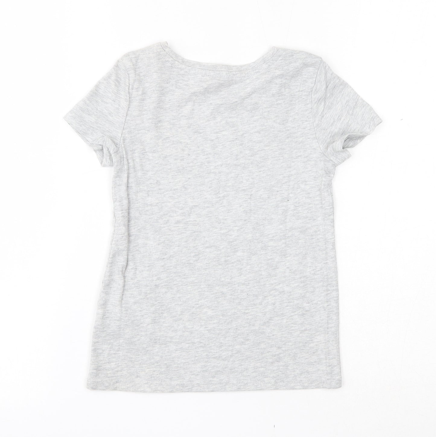Gap Girls Grey  Cotton Pullover T-Shirt Size 4-5 Years Round Neck