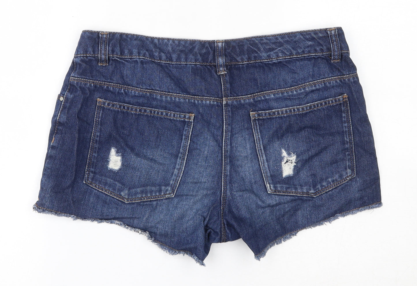 NEXT Girls Blue  100% Cotton Cut-Off Shorts Size 16 Years  Regular Zip