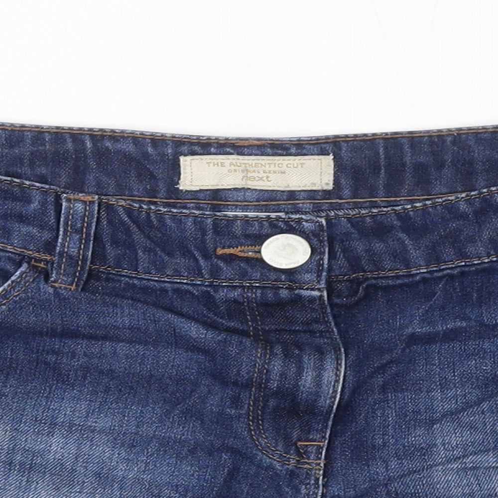NEXT Girls Blue  100% Cotton Cut-Off Shorts Size 16 Years  Regular Zip