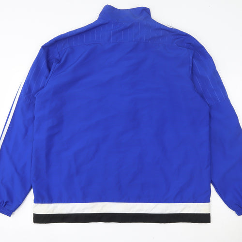 adidas Mens Blue Striped  Jacket  Size XL  Zip - Northen Island Football association