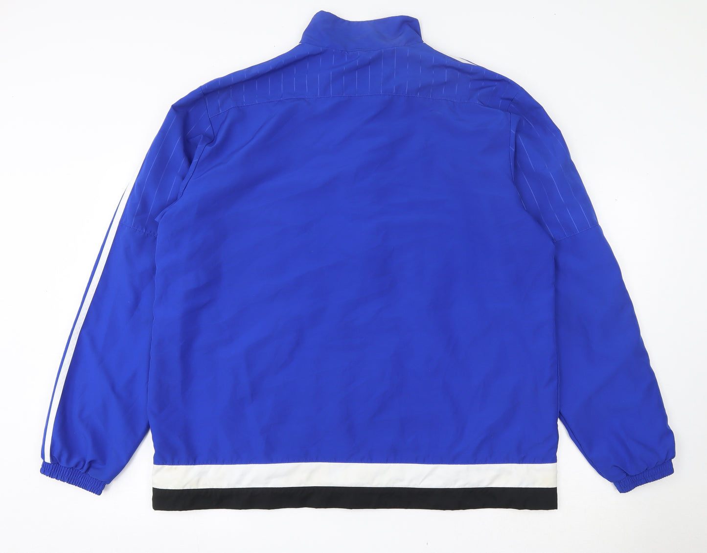adidas Mens Blue Striped  Jacket  Size XL  Zip - Northen Island Football association