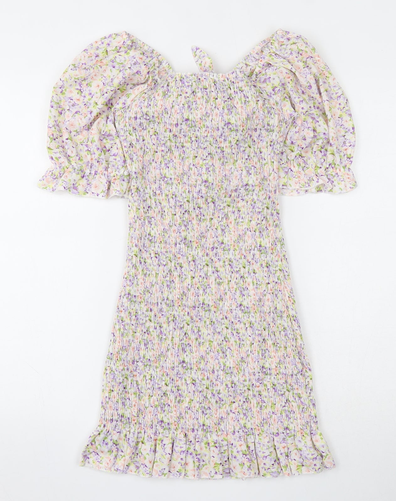 SheIn Womens Multicoloured Floral Polyester Skater Dress  Size S  V-Neck