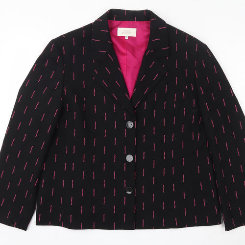 Max Pierre Womens Black   Jacket Blazer Size 16  Button