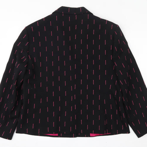Max Pierre Womens Black   Jacket Blazer Size 16  Button