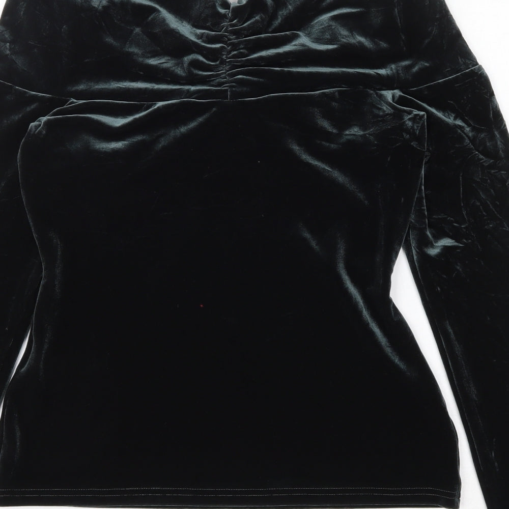 Me & Thee Womens Green  Polyester Pullover Sweatshirt Size 10