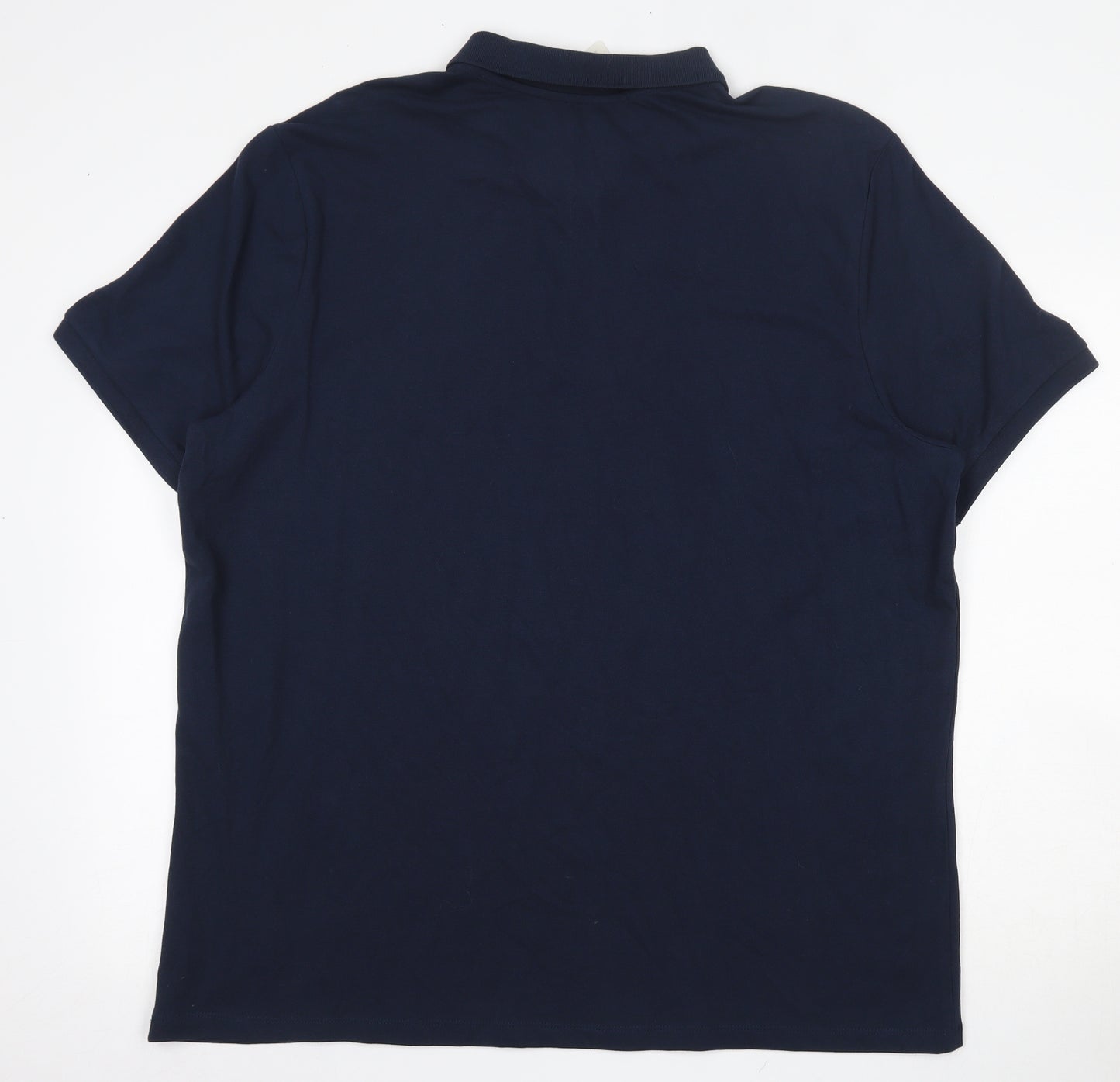 F&F Mens Blue  Cotton  Polo Size 2XL Collared Button
