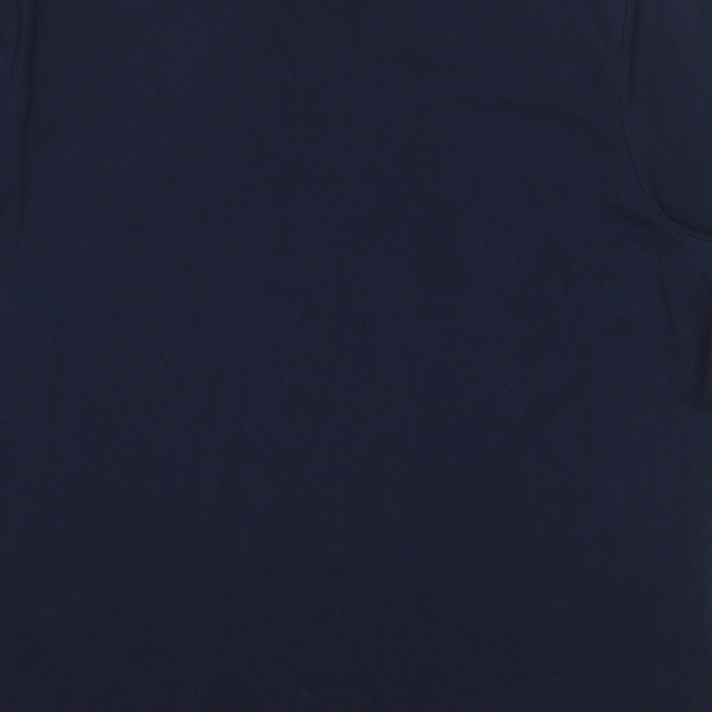 F&F Mens Blue  Cotton  Polo Size 2XL Collared Button