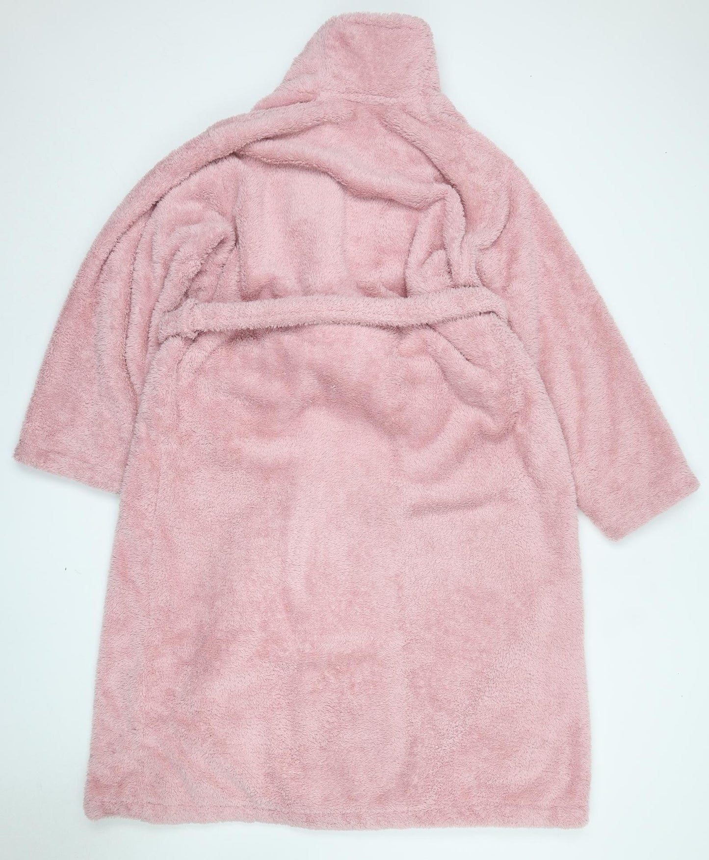 John Lewis Womens Pink Solid Polyester Top Robe Size 8  Tie