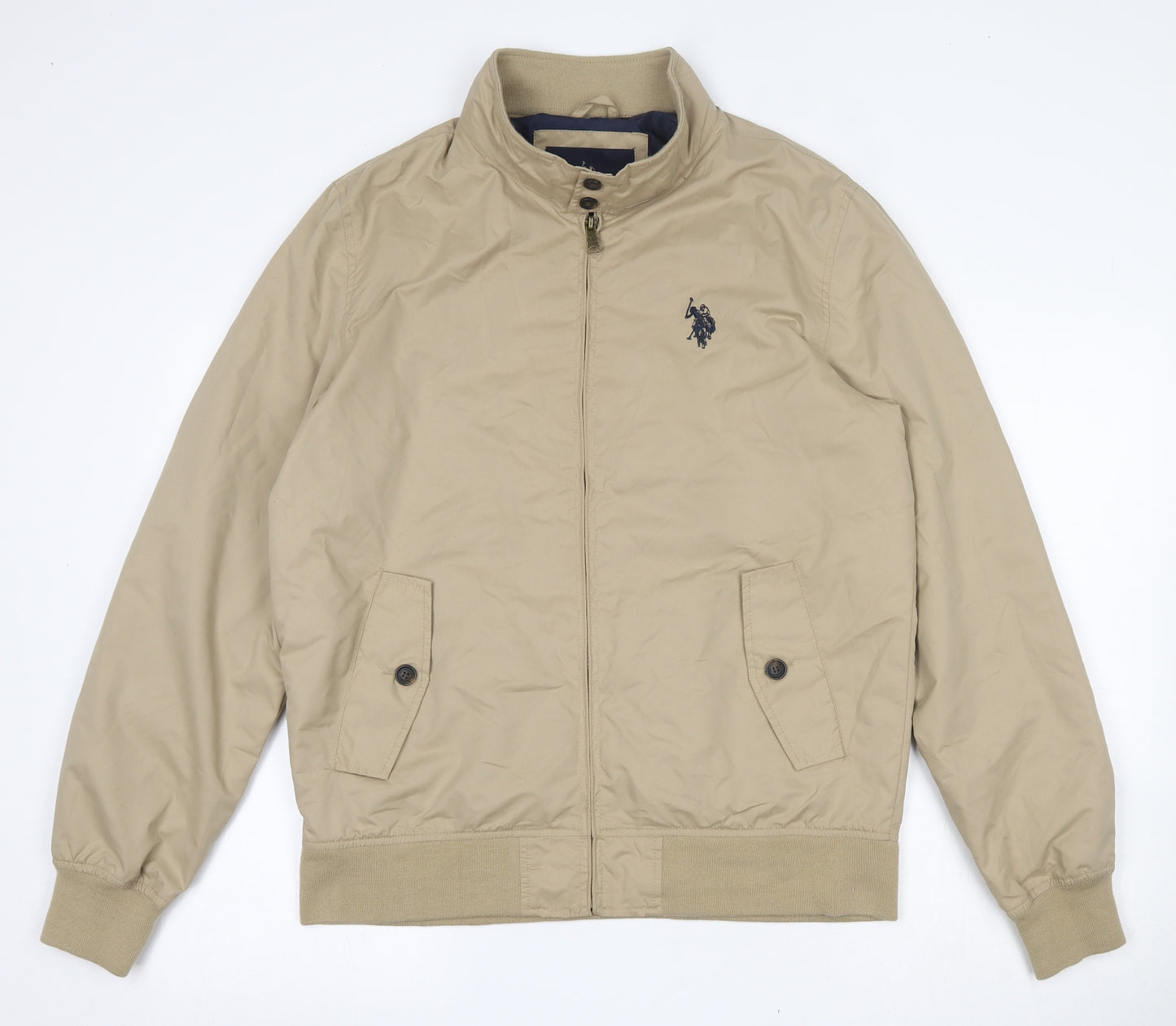 US Polo Assn. Mens Beige   Jacket  Size M  Zip