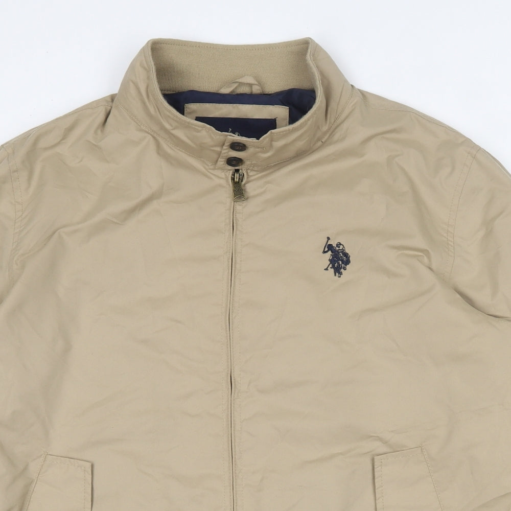 US Polo Assn. Mens Beige   Jacket  Size M  Zip