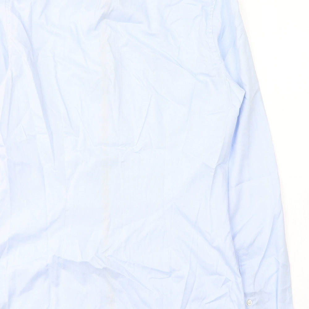 NEXT Mens Blue  Cotton  Dress Shirt Size M Collared Button