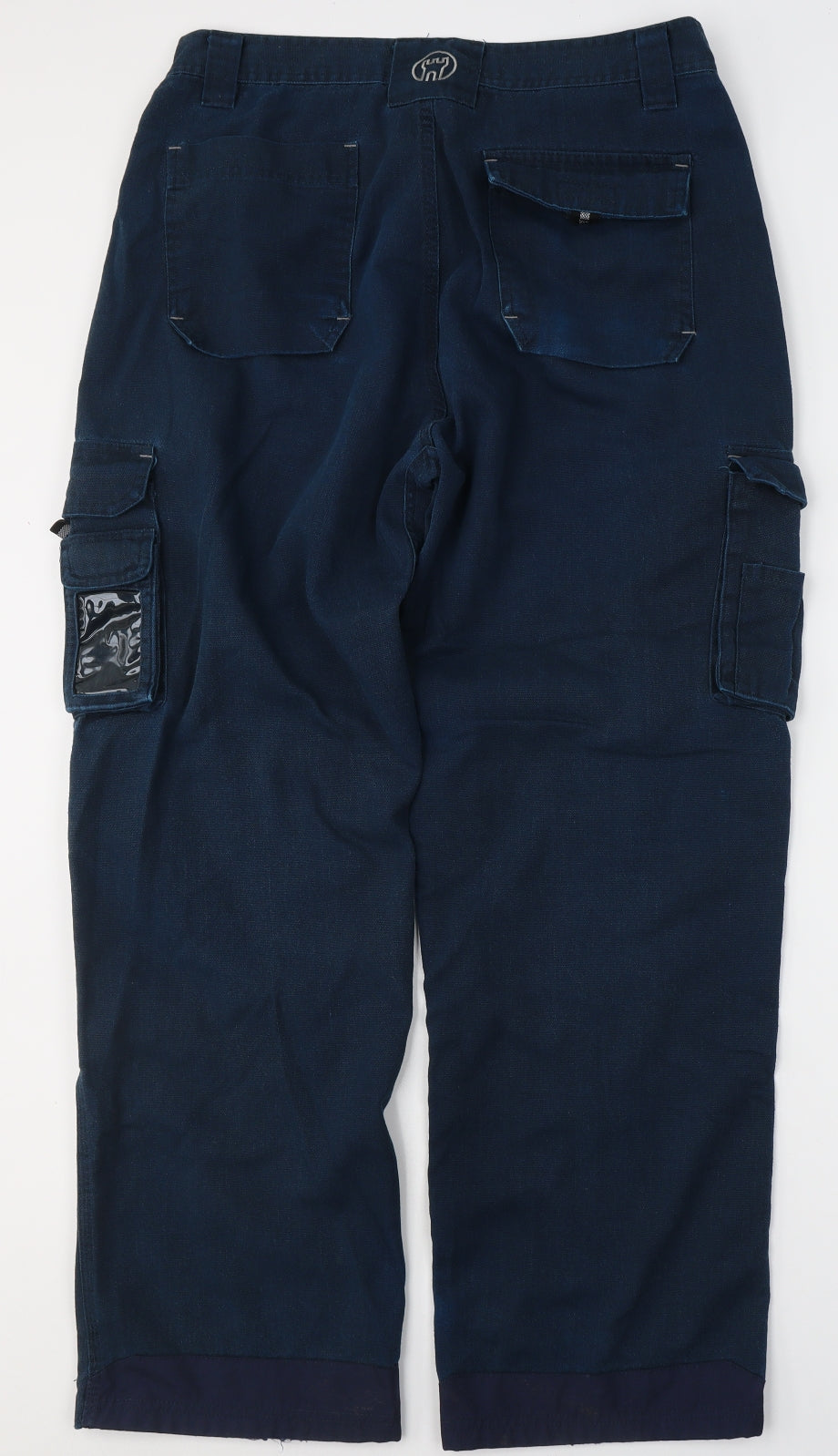 Tuffstuff Mens Blue  Polyester Carpenter Trousers Size 34 in L30 in Regular Button