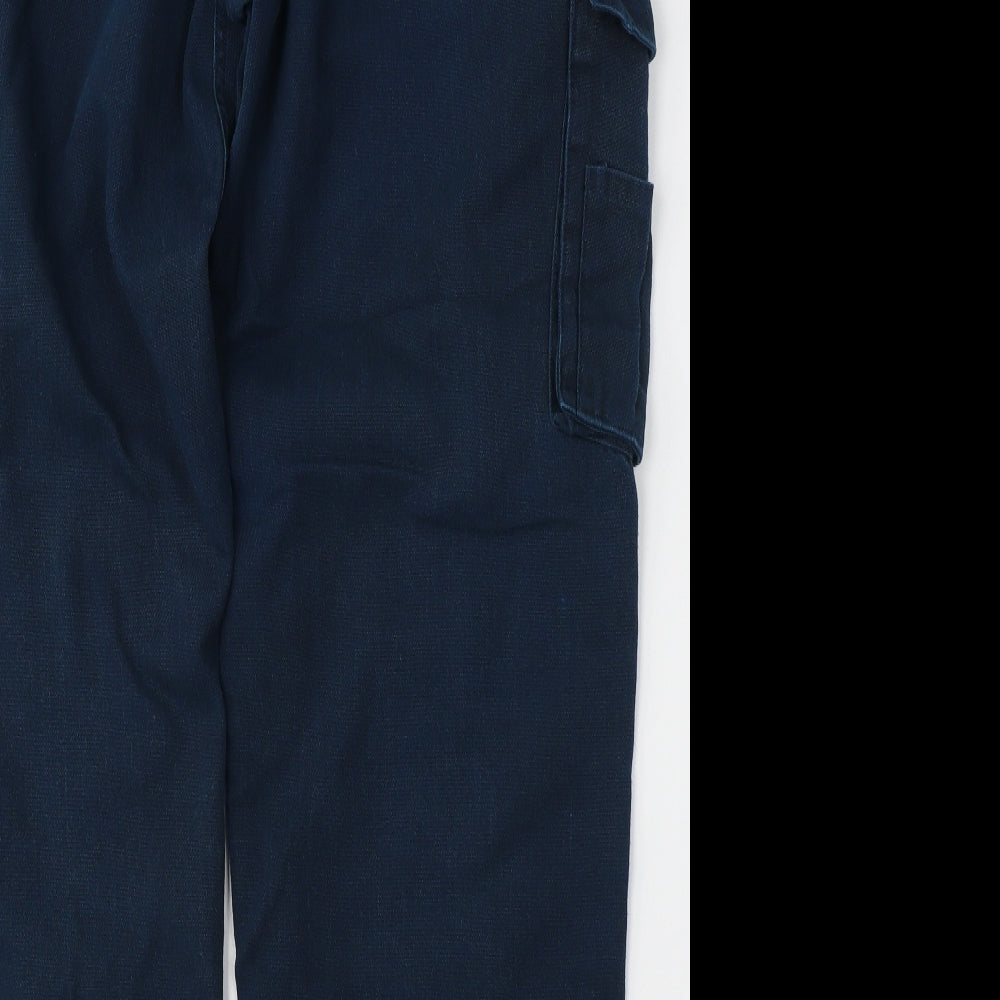 Tuffstuff Mens Blue  Polyester Carpenter Trousers Size 34 in L30 in Regular Button
