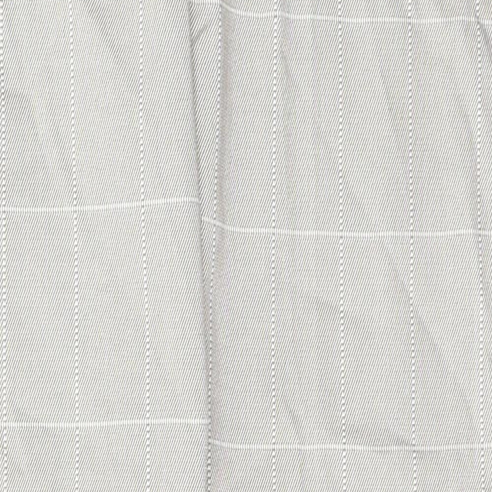 H&M Womens Grey Plaid Cotton Trousers  Size 10 L27 in Regular Button