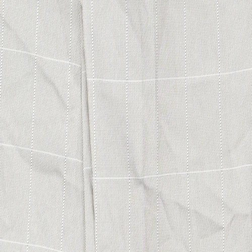 H&M Womens Grey Plaid Cotton Trousers  Size 10 L27 in Regular Button