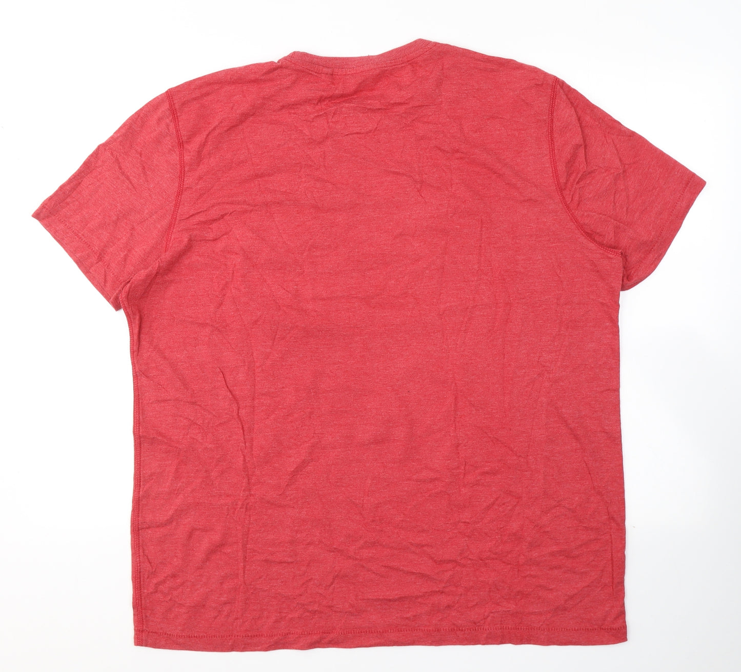 George Mens Red  Polyester  T-Shirt Size XL Round Neck  - Volkswagen