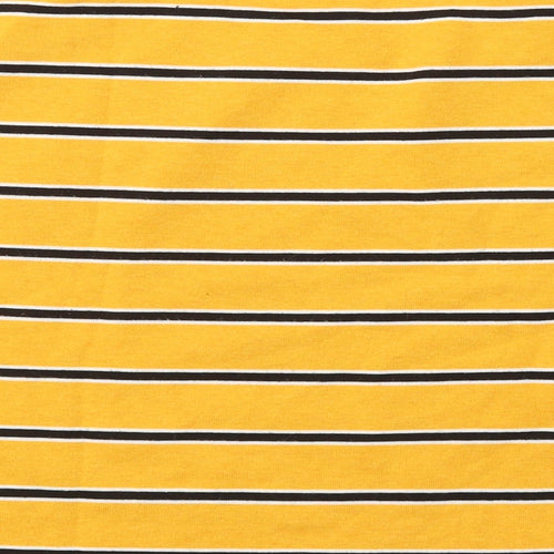 Primark Womens Yellow Striped Polyester Pullover Sweatshirt Size XS  Pullover