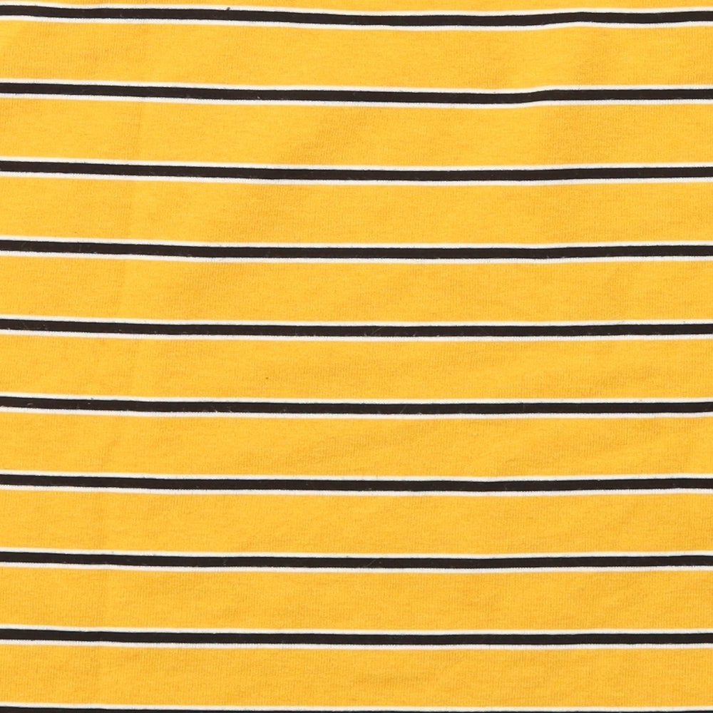 Primark Womens Yellow Striped Polyester Pullover Sweatshirt Size XS  Pullover