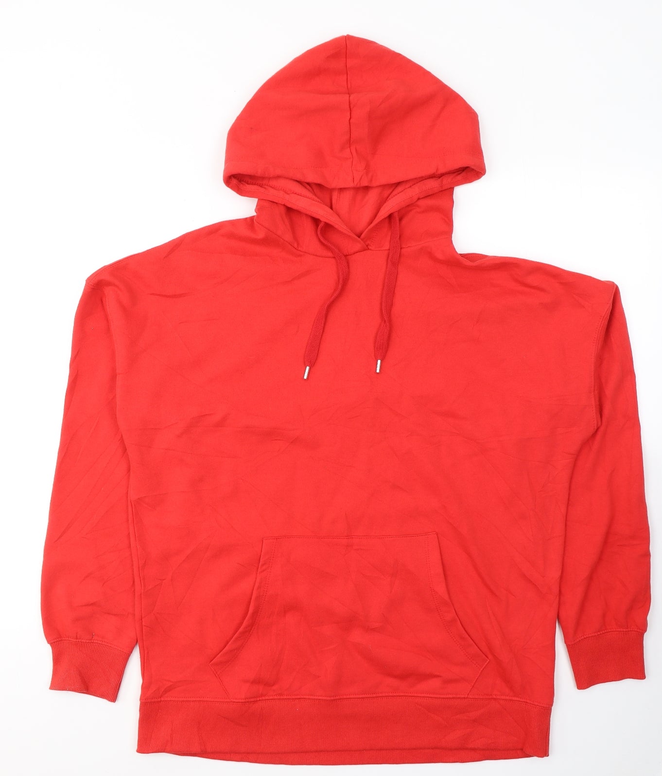 New Look Mens Red  Cotton Pullover Hoodie Size M
