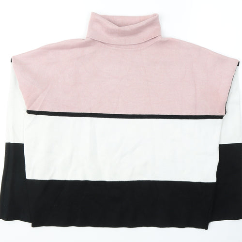 New Look Womens Multicoloured Colourblock Viscose Pullover Sweatshirt Size M  Pullover