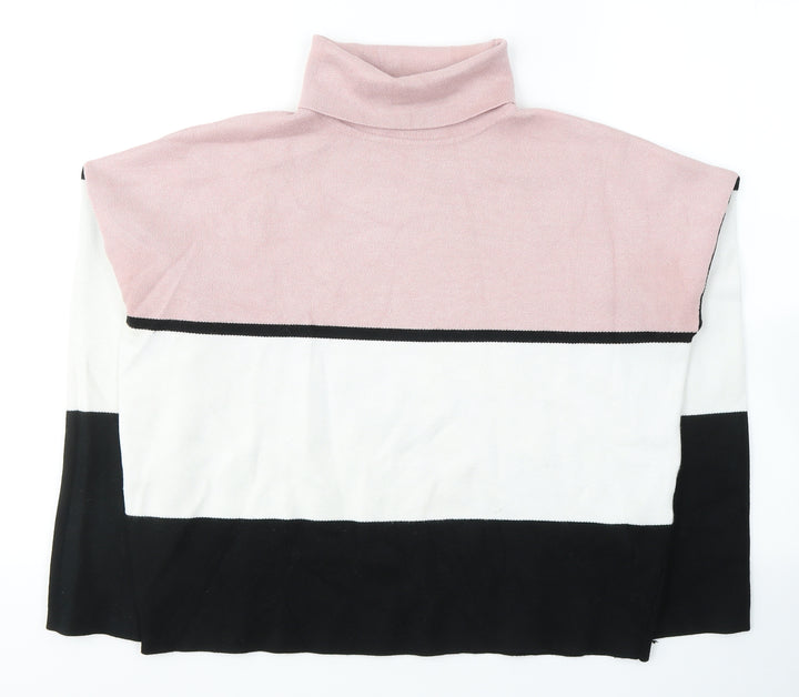 New Look Womens Multicoloured Colourblock Viscose Pullover Sweatshirt Size M  Pullover