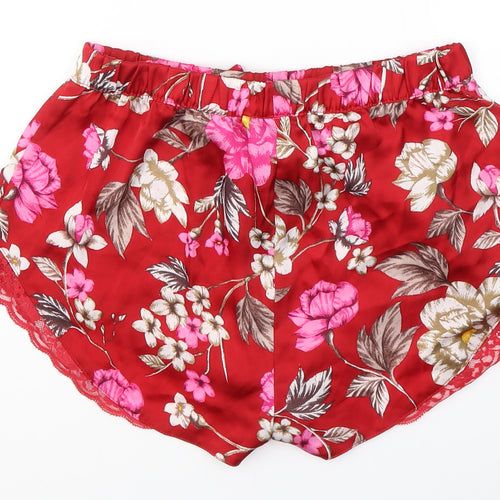Secret Possesions Womens Red Floral Polyester Cami Sleep Shorts Size XS