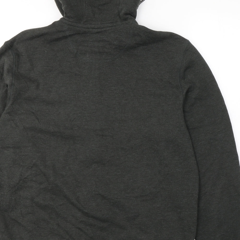 Marks and Spencer Mens Grey  Cotton Full Zip Hoodie Size L
