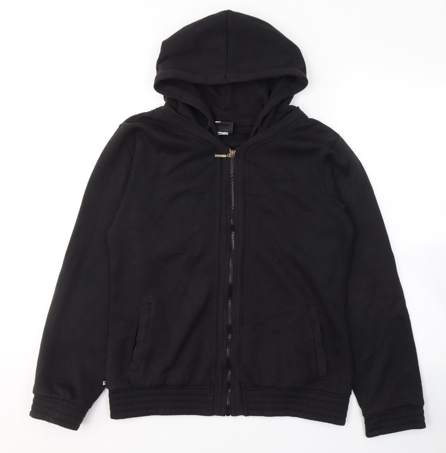 LA Gear Womens Black  Polyester Full Zip Sweatshirt Size 12  Zip