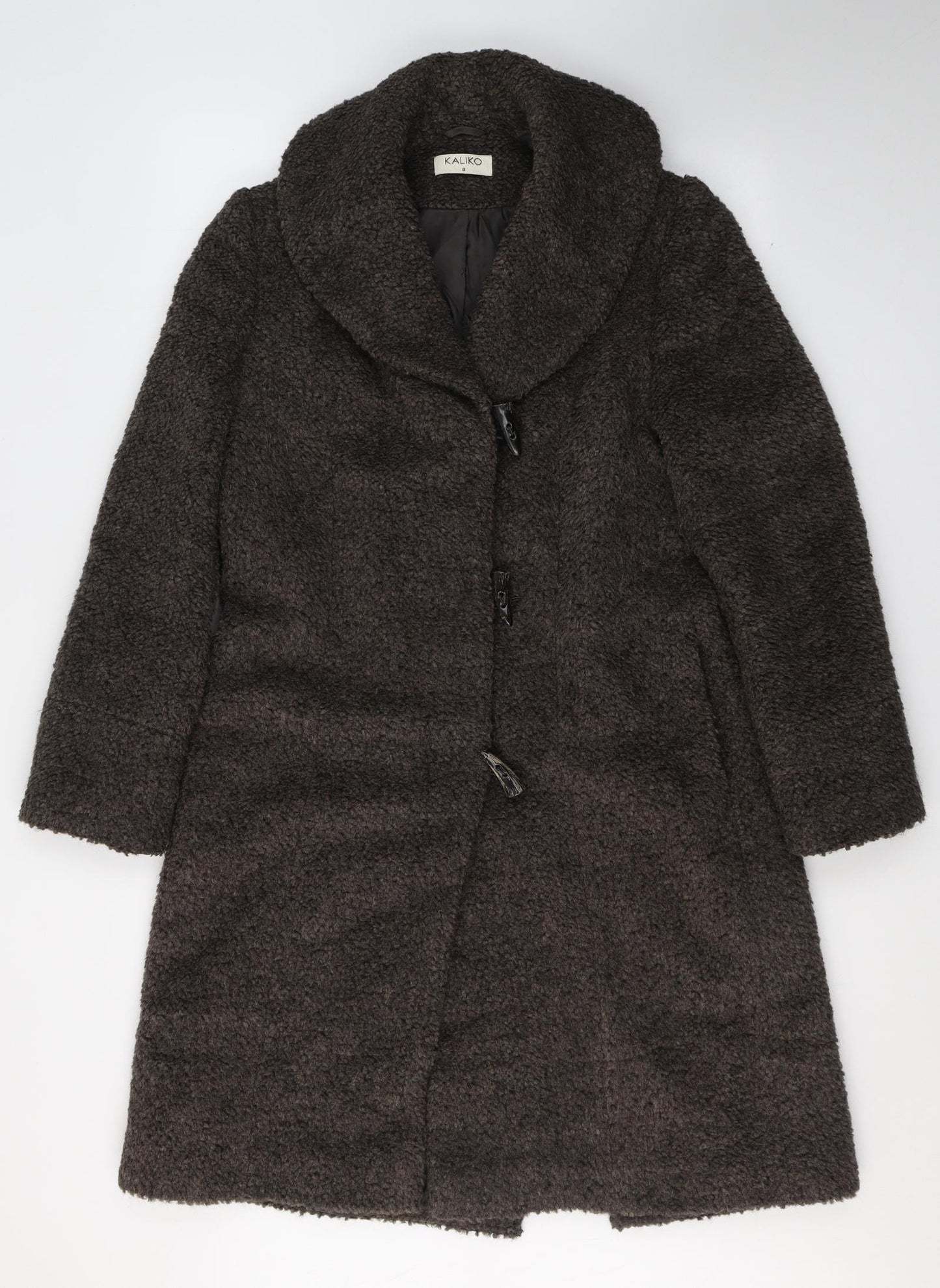 Kaliko Womens Brown   Parka Coat Size 8  Buckle