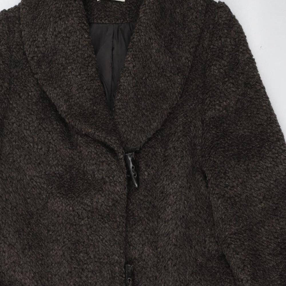 Kaliko Womens Brown   Parka Coat Size 8  Buckle