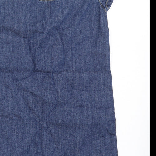 NEXT Girls Blue  100% Cotton A-Line  Size 5 Years  Round Neck Button