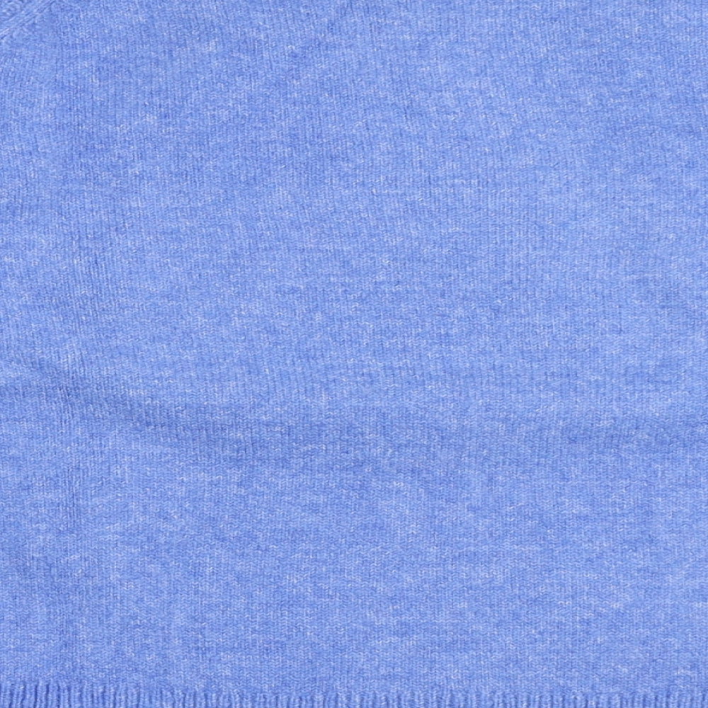 Marks and Spencer Womens Blue Round Neck  Acrylic Pullover Jumper Size M