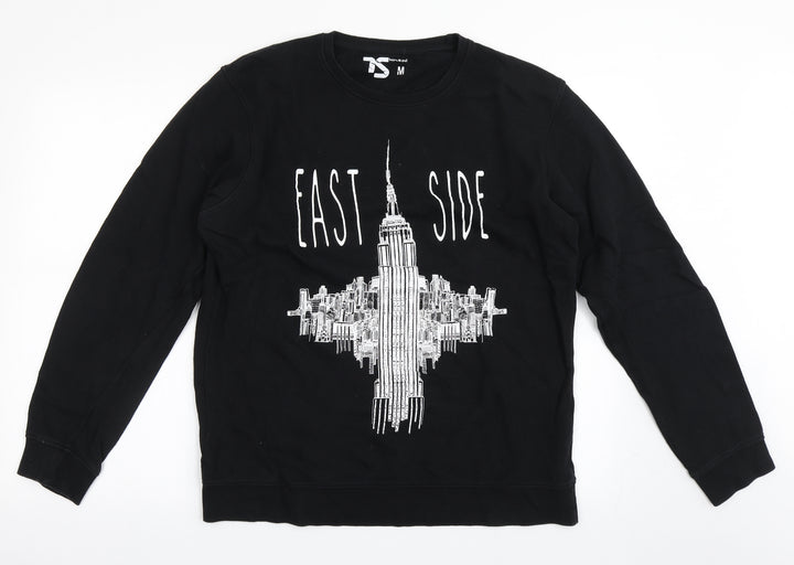 Twisted Soul Mens Black Cotton Pullover Sweatshirt Size M - East Side