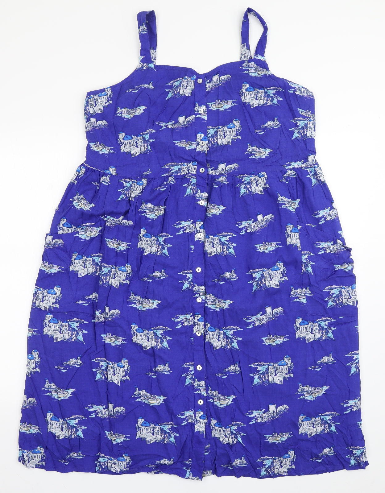 TU Womens Blue  100% Cotton A-Line  Size 18  Sweetheart Pullover