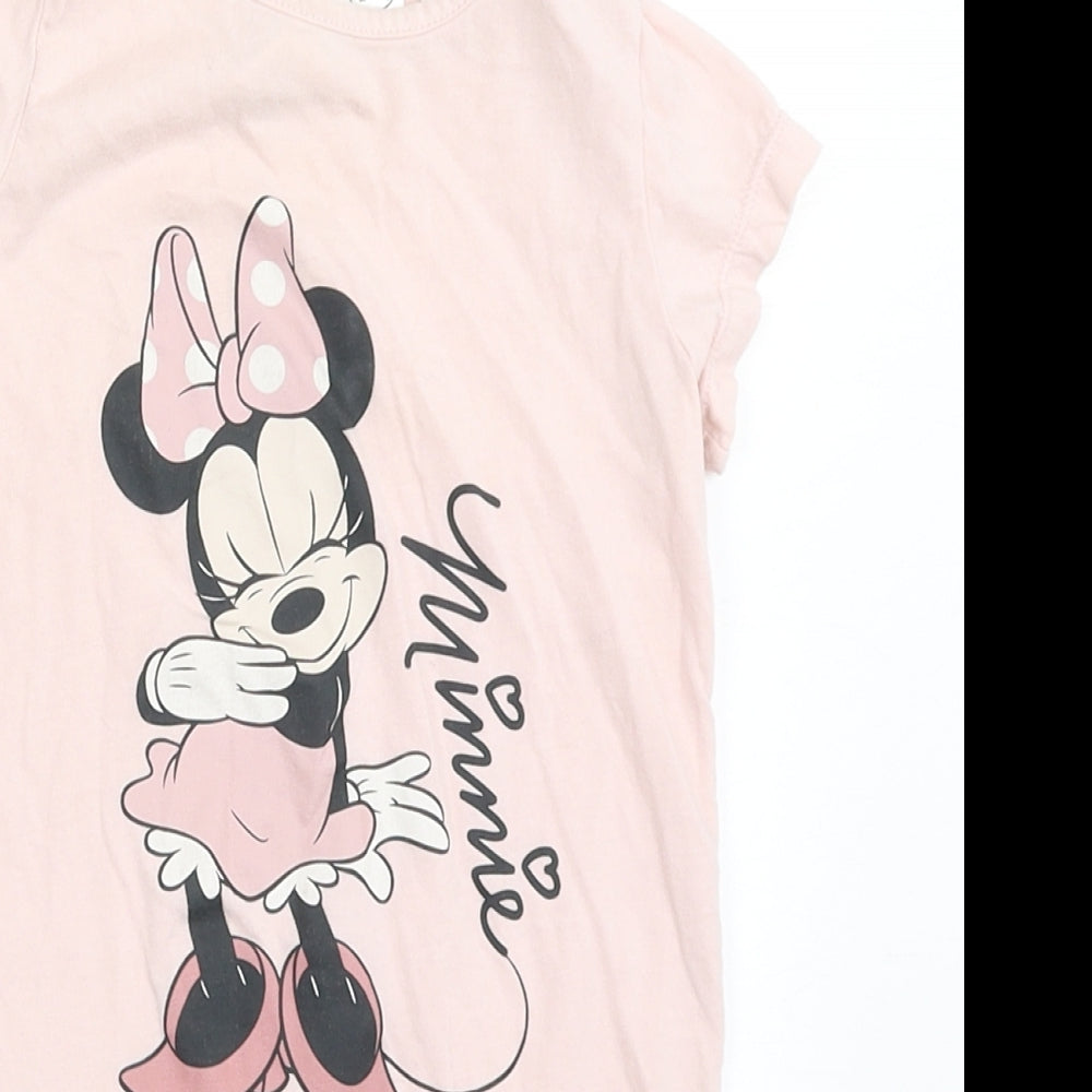 H&M  Pink  100% Cotton Babygrow One-Piece Size 12-18 Months  Snap - Minnie Mouse