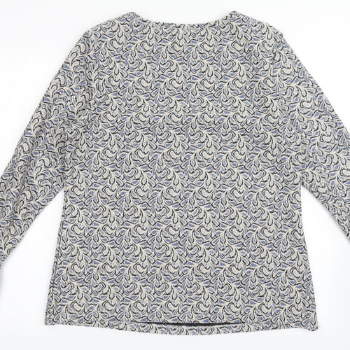 Savida Womens Beige  Polyester Basic Blouse Size XL Round Neck