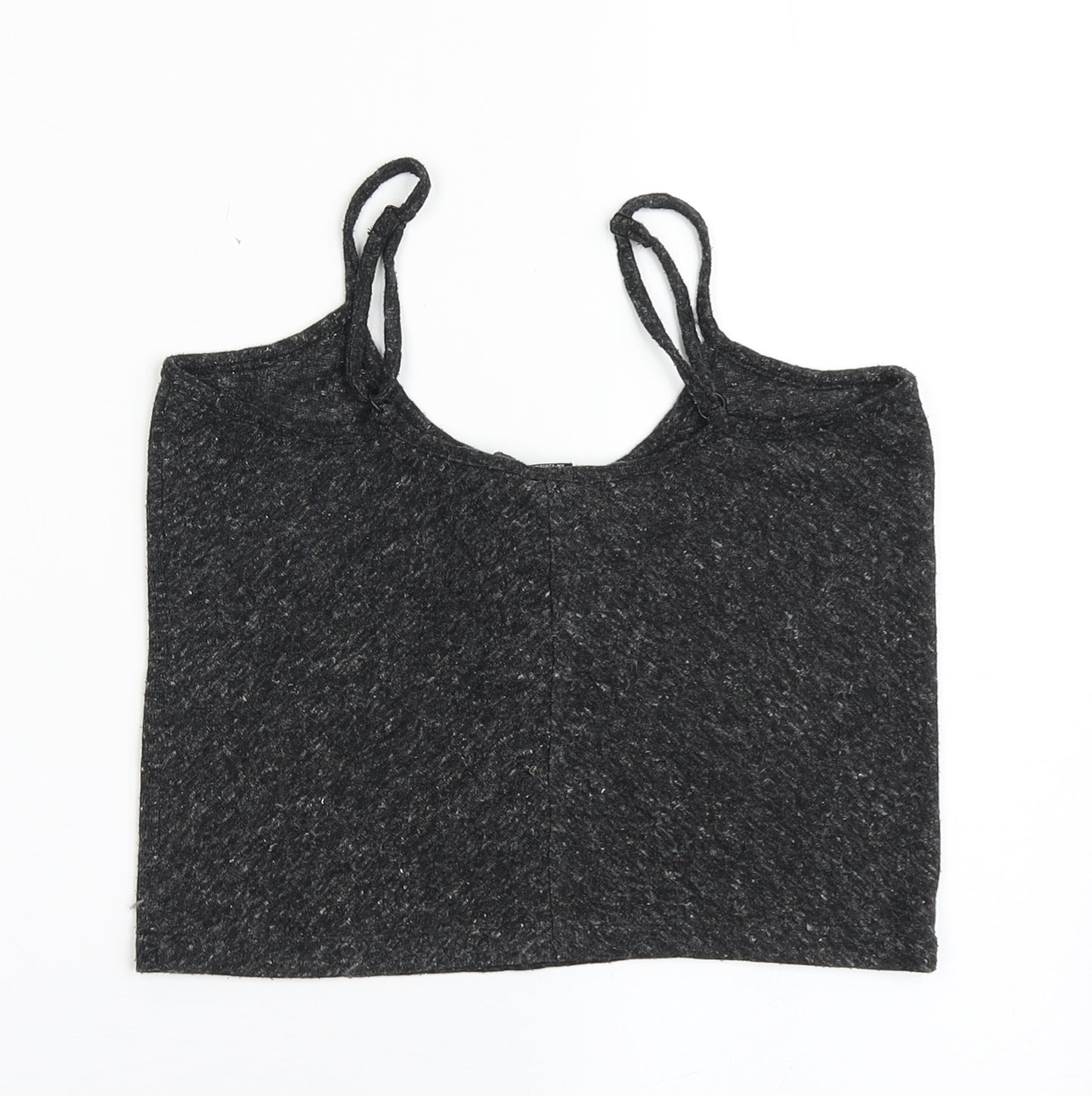 FACTORIE Womens Grey  Polyester Cropped T-Shirt Size S Round Neck